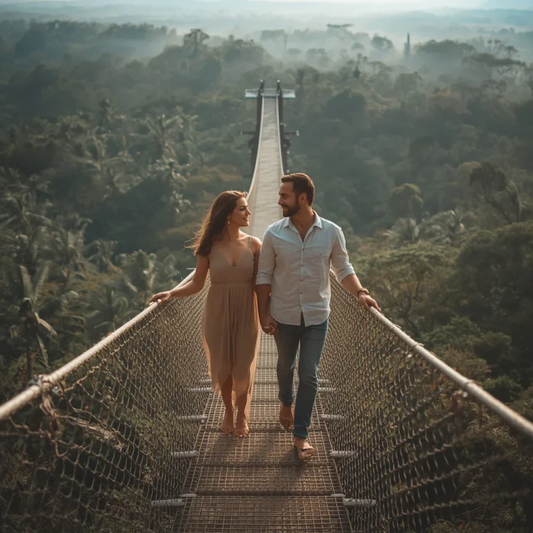 Couple’s Romantic Forest Canopy Walk | Love Ai Prompt