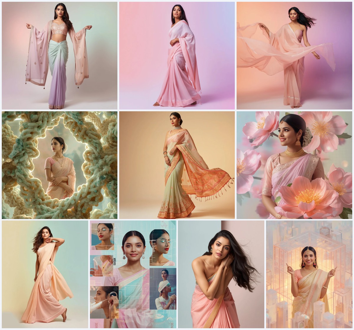 New 10 Lightweight Saree AI Prompts for Casual and Everyday Elegance